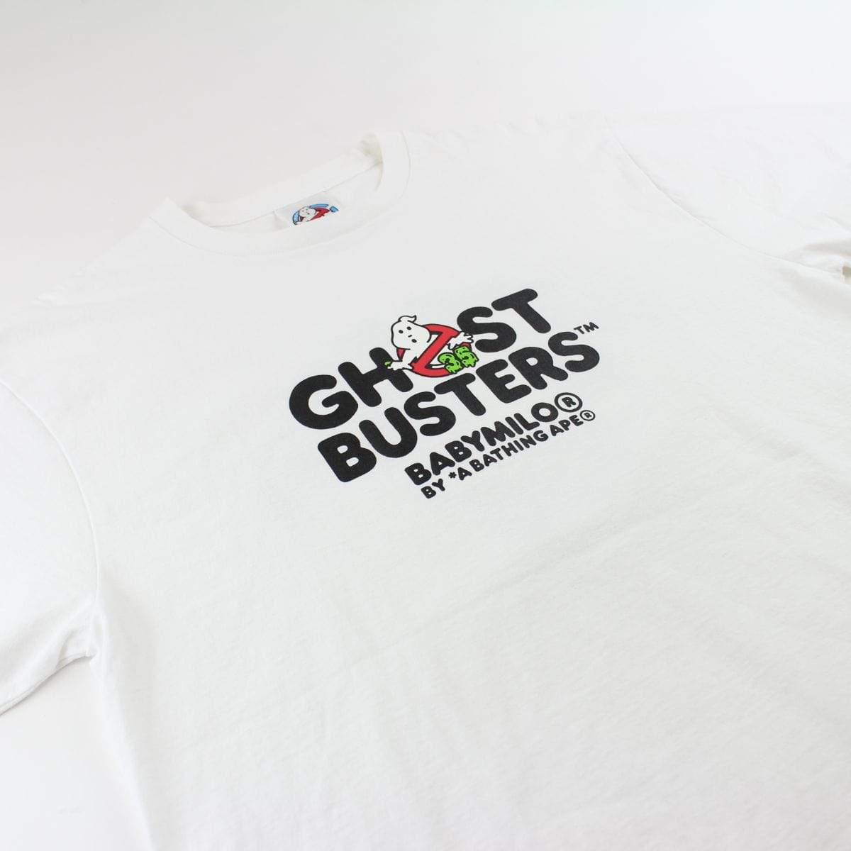 Bape x Ghost Busters Logo Tee White - SaruGeneral