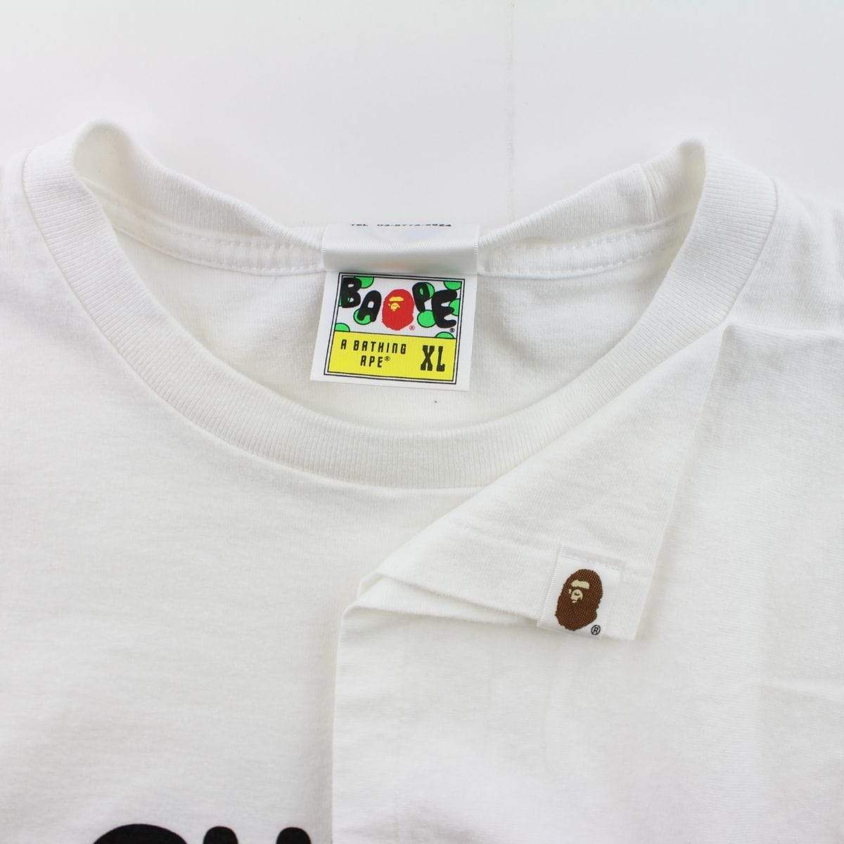 Bape x Ghost Busters Logo Tee White - SaruGeneral