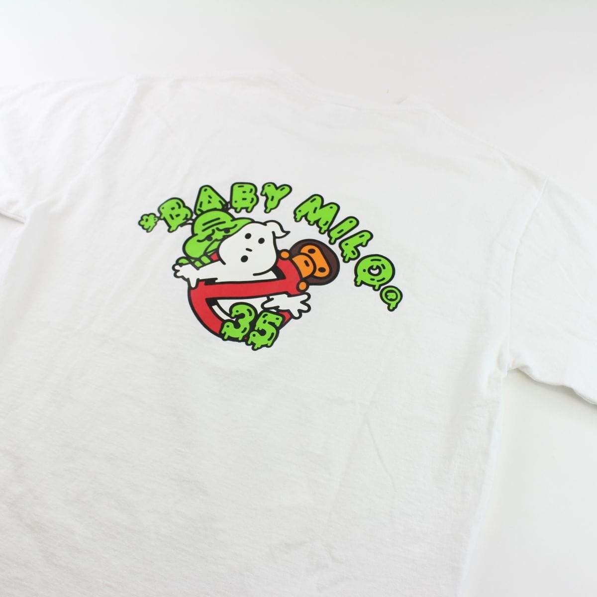 Bape x Ghost Busters Logo Tee White - SaruGeneral