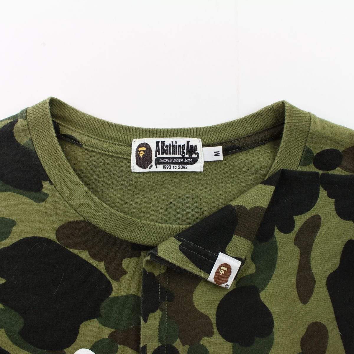 Bape 1st Green Camo Shark Face Tee - SaruGeneral