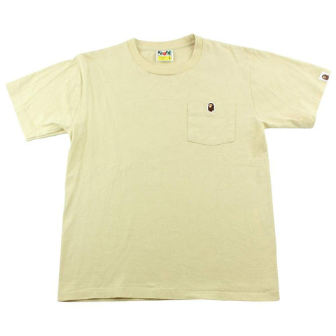 T-shirt Bape Point Head avec poche et logo beige