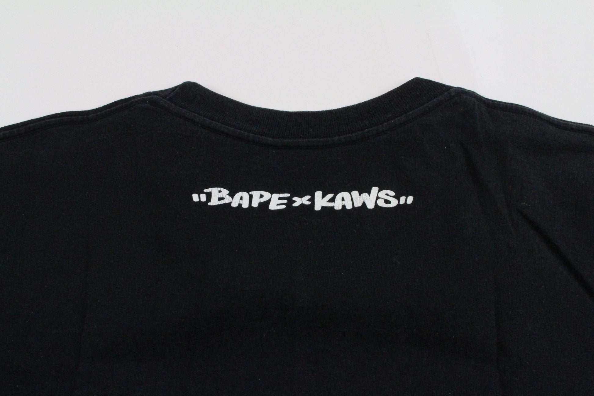 Bape x Kaws Yellow Big Ape Tee Black - SaruGeneral