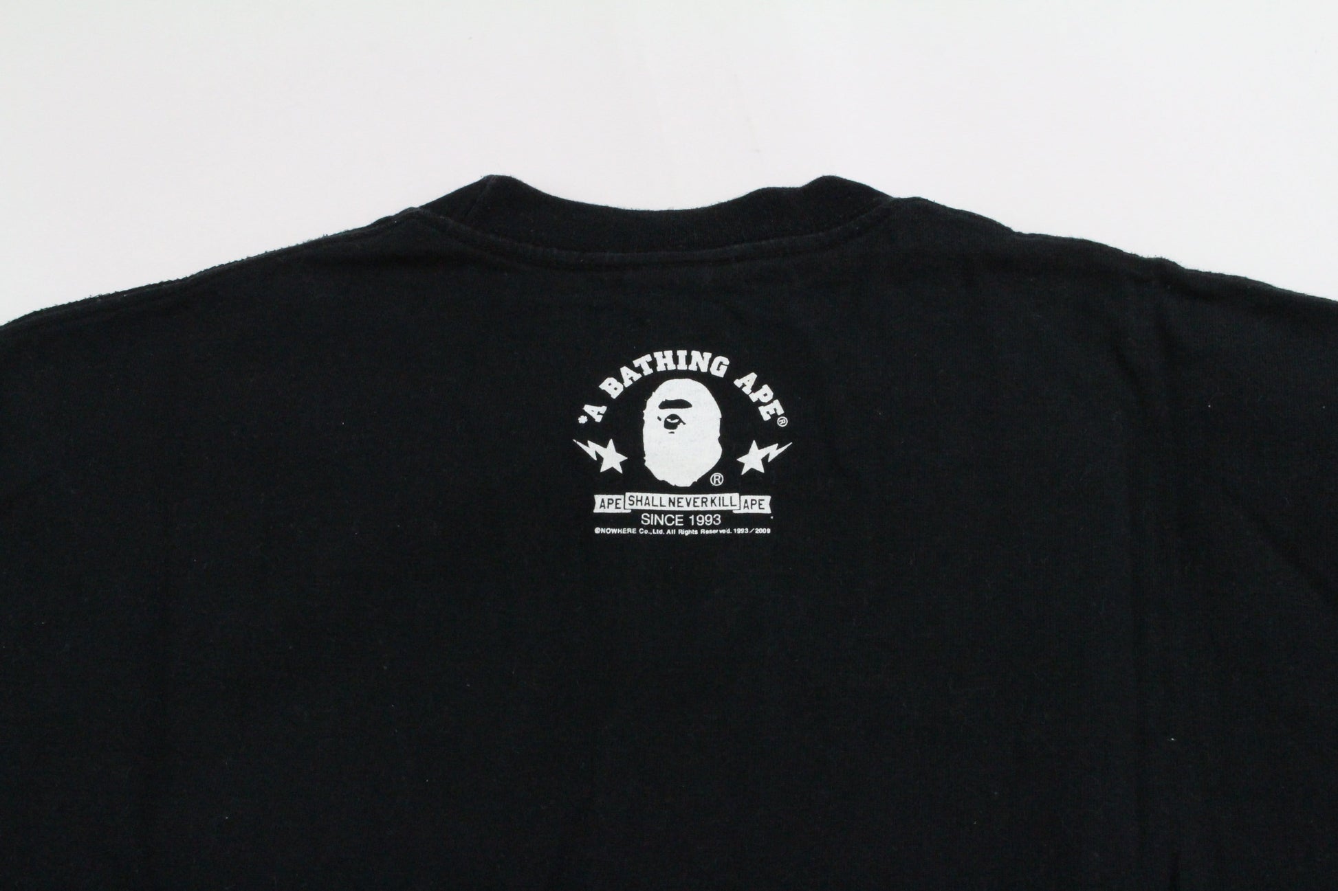 Bape original Milo College Logo Tee Black - SaruGeneral