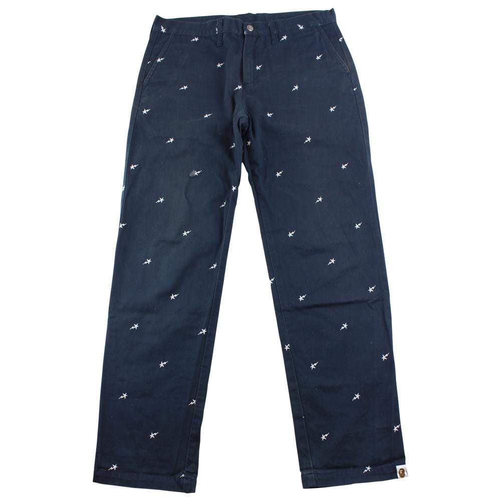 Bapesta All Over Print Pants Navy - SaruGeneral