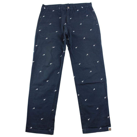 Bapesta All Over Print Pants Navy