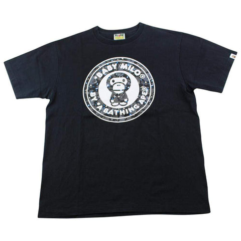 T-shirt Bape Space Camo Baby Milo Circle Logo Noir