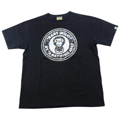 Bape Space Camo Baby Milo Circle Logo tee Black