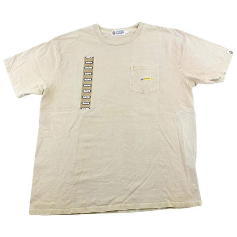 T-shirt à poche avec logo répété Bape beige