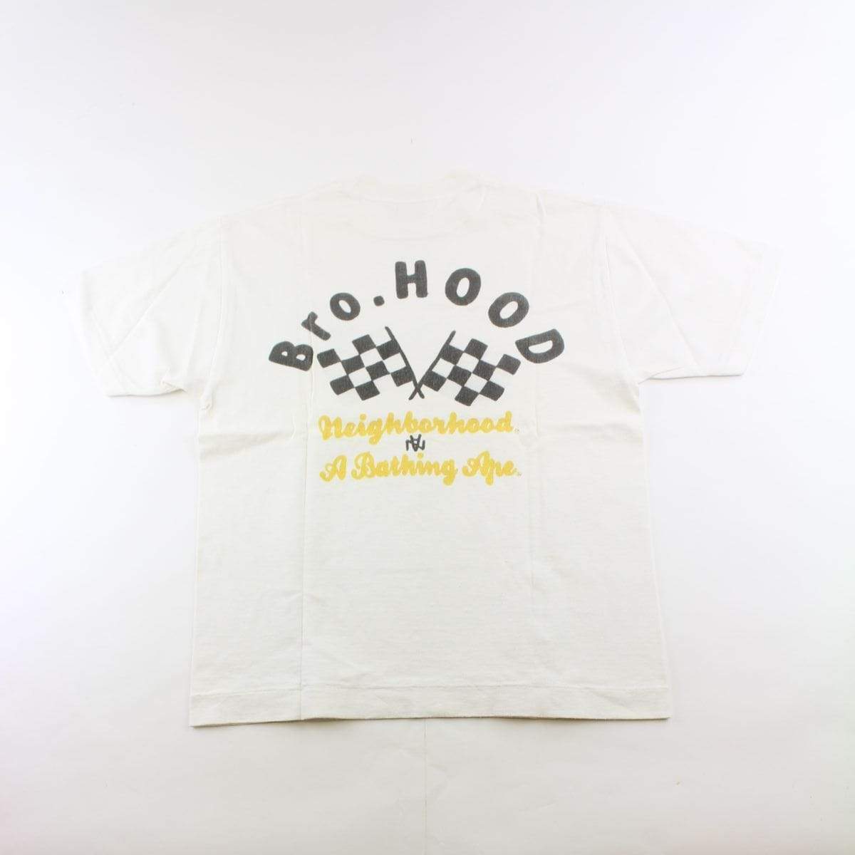 Bape x Neighbourhood Bro Hood Tee Whie - SaruGeneral