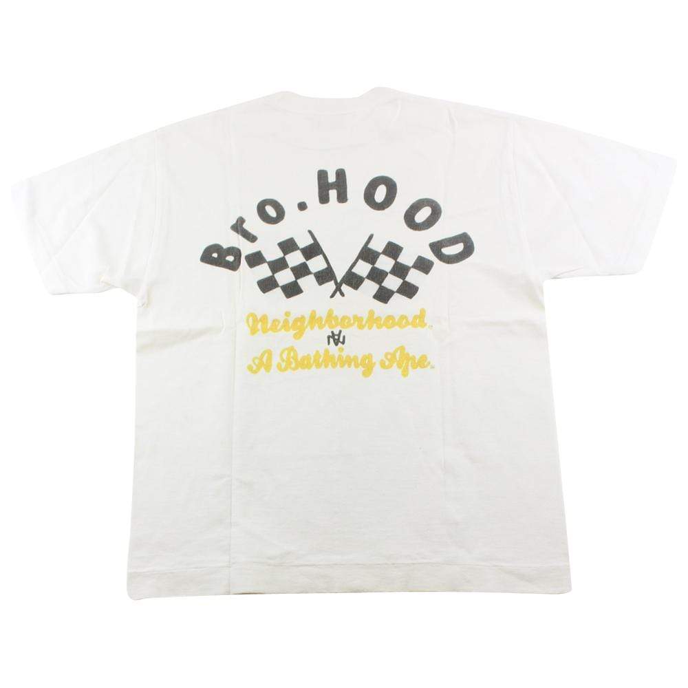 Bape x Neighbourhood Bro Hood Tee Whie - SaruGeneral