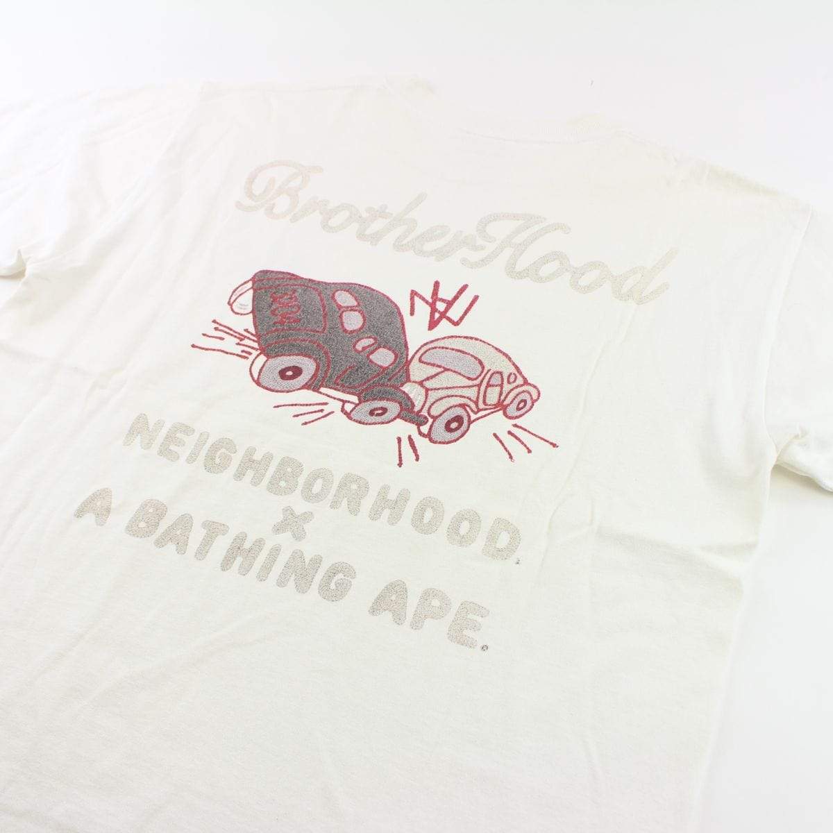 Bape x Neighbourhood Cars Tee White - SaruGeneral