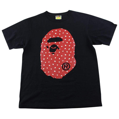 T-shirt Bape Red Stars Big Ape avec logo noir