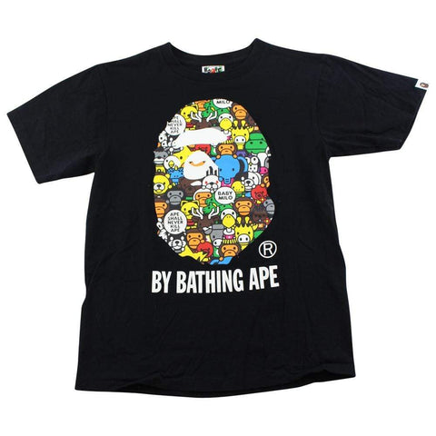 Bape Characters Big Ape Logo Tee Black