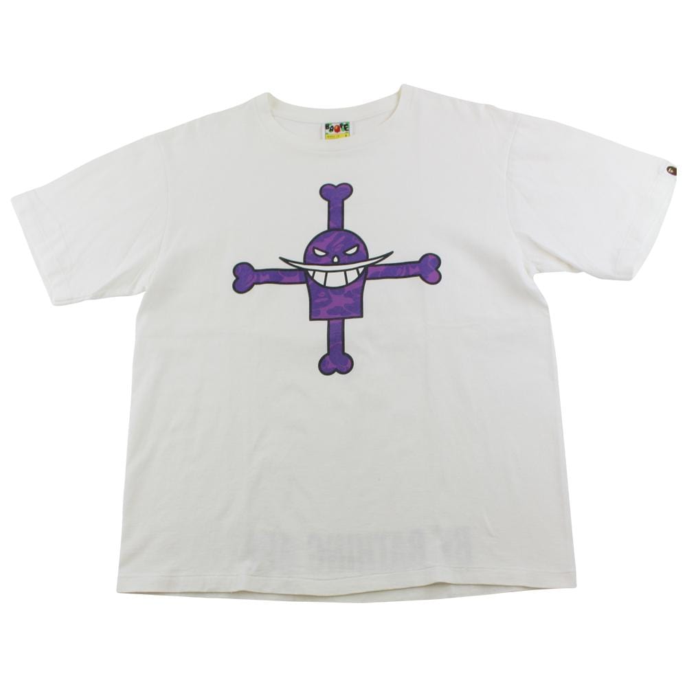 Bape x One Piece Purple Camo whitebeard Tee White - SaruGeneral