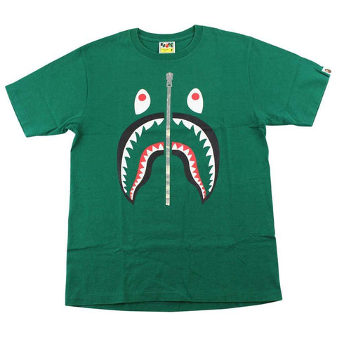 Bape Black Shark Face Tee Green