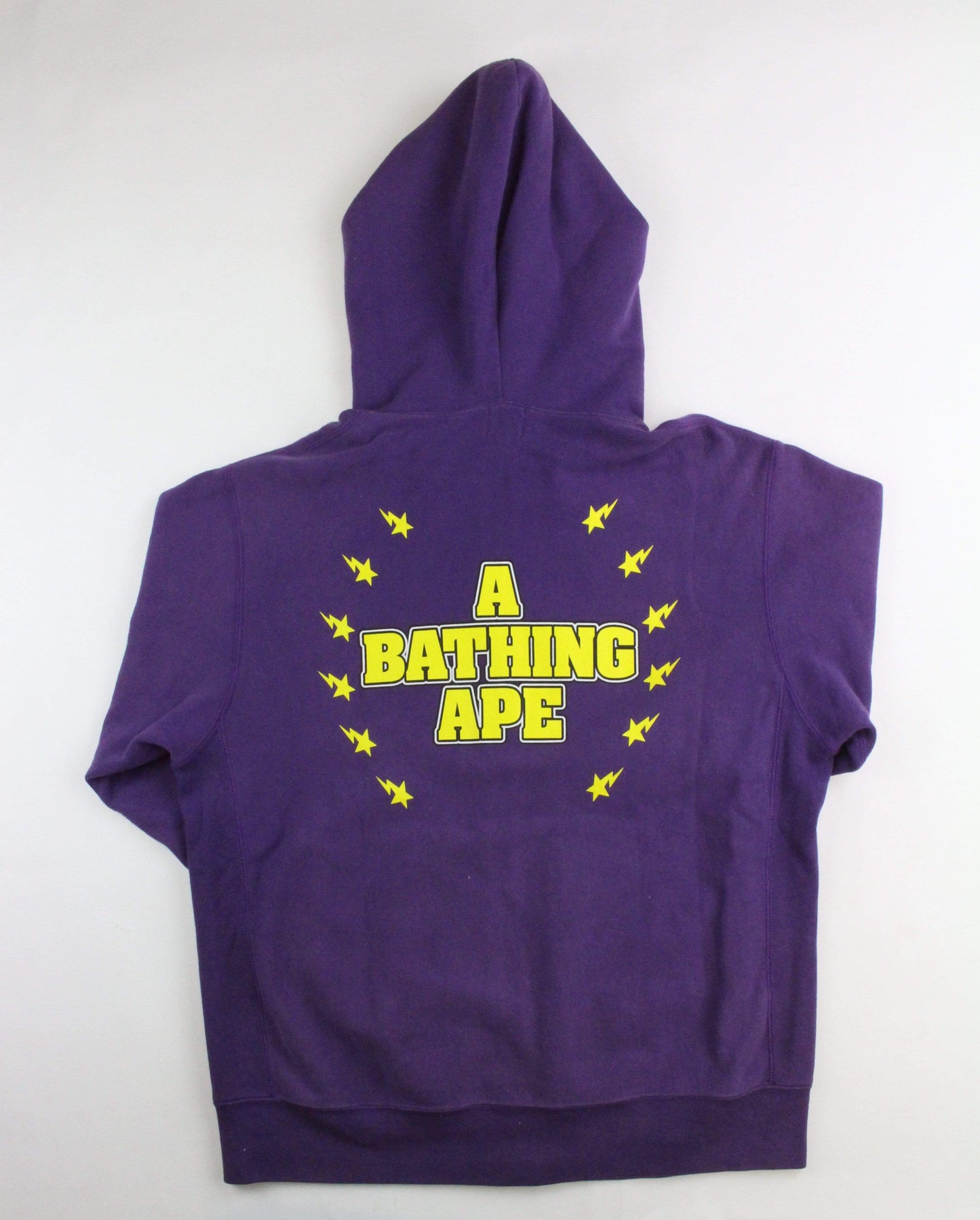 Bape yellow kiss Logo Hoodie Purple - SaruGeneral