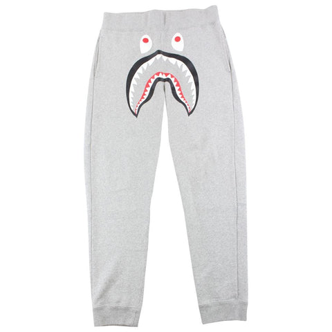 Bape Black Shark Face Joggers Grey