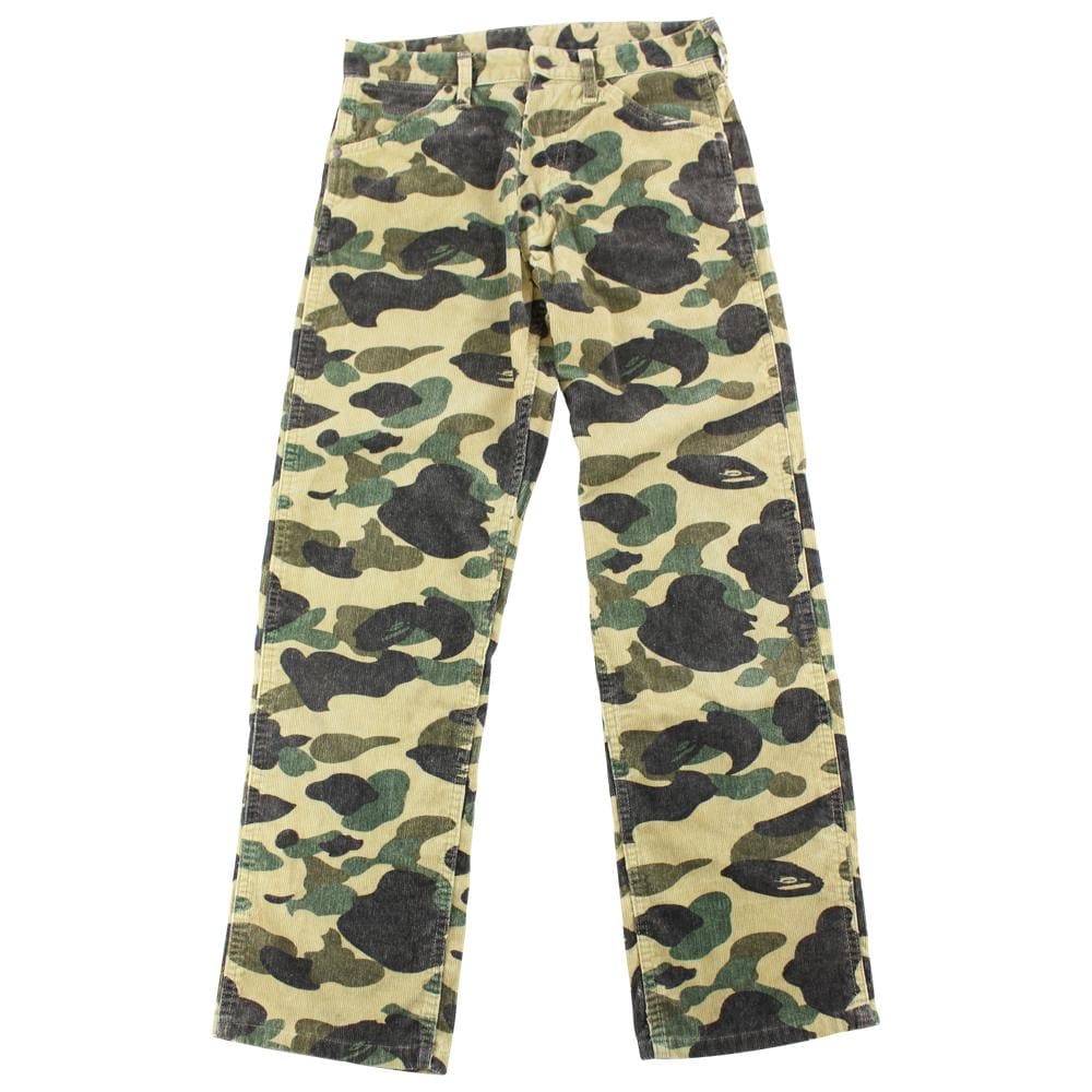 Bape 1st Yellow Camo Cord Pants - SaruGeneral