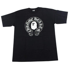 T-shirt Bape x Chrome Hearts avec logo Big Ape noir