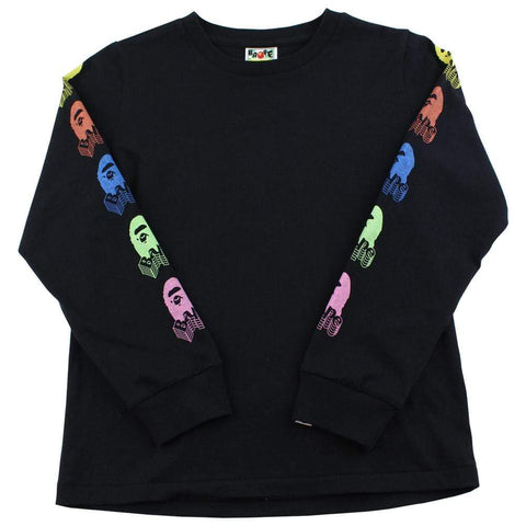 Bape Big Ape Sleeve A.S.N.K.A LS Black