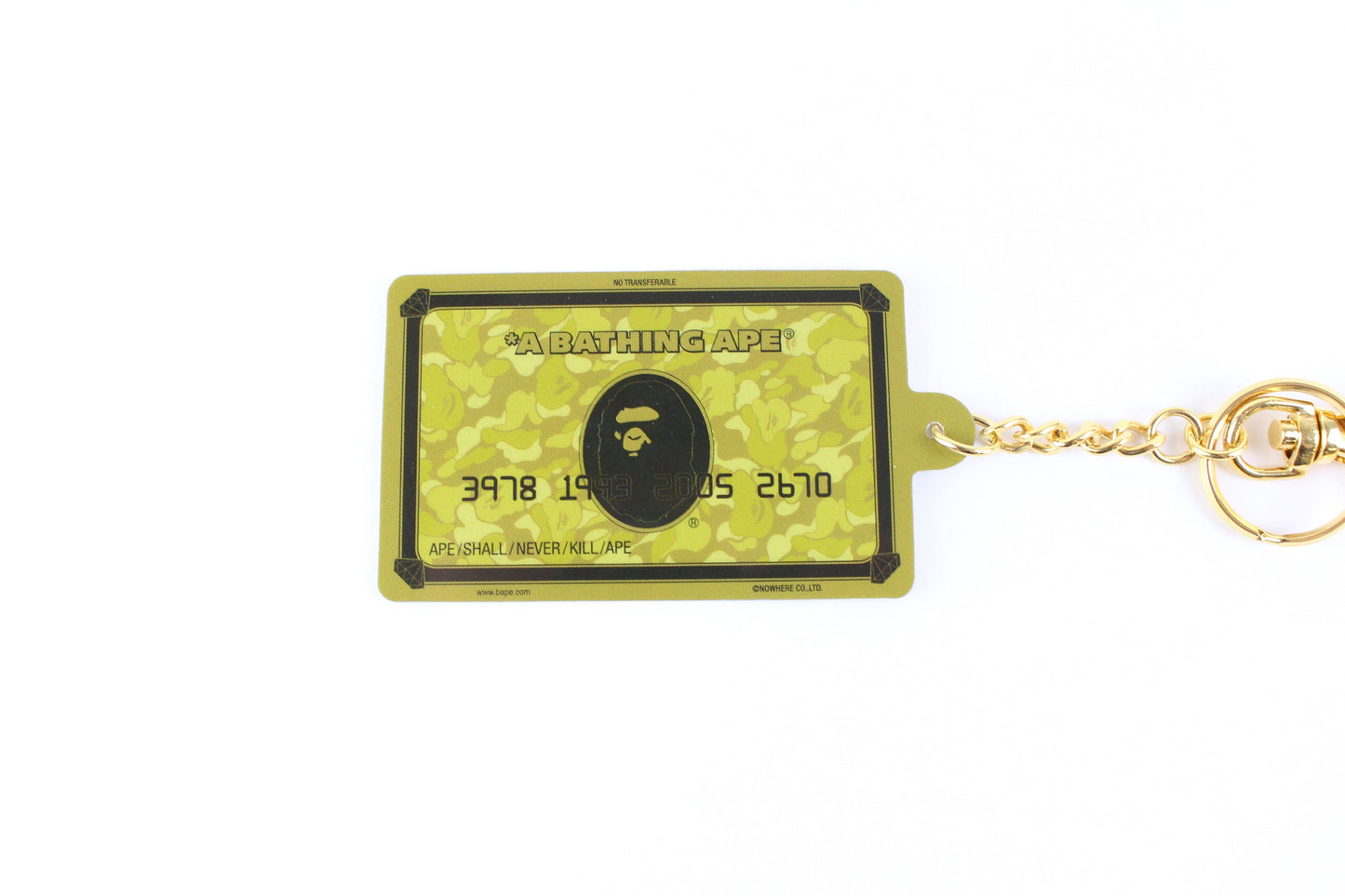 bape members exclusive gold card keychain - SaruGeneral