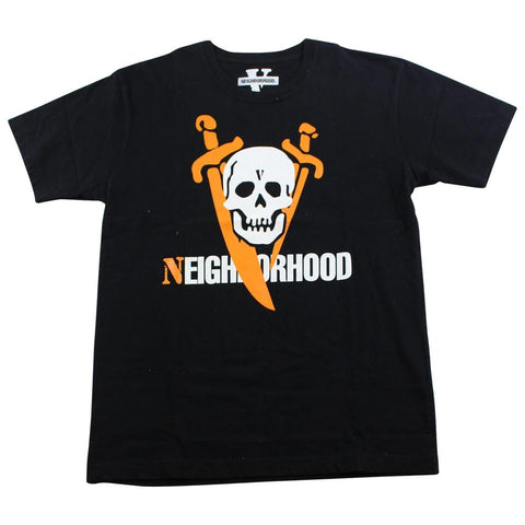 Vlone x neighborhood Skull Logo Tee Black