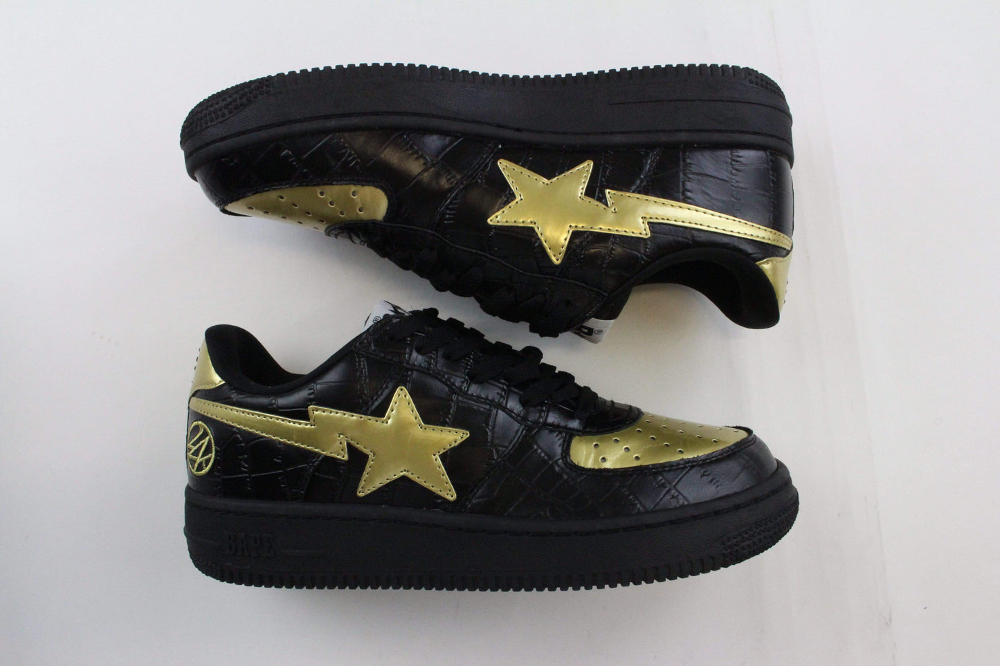 Bape x 24K Black and Gold Bapestas - SaruGeneral