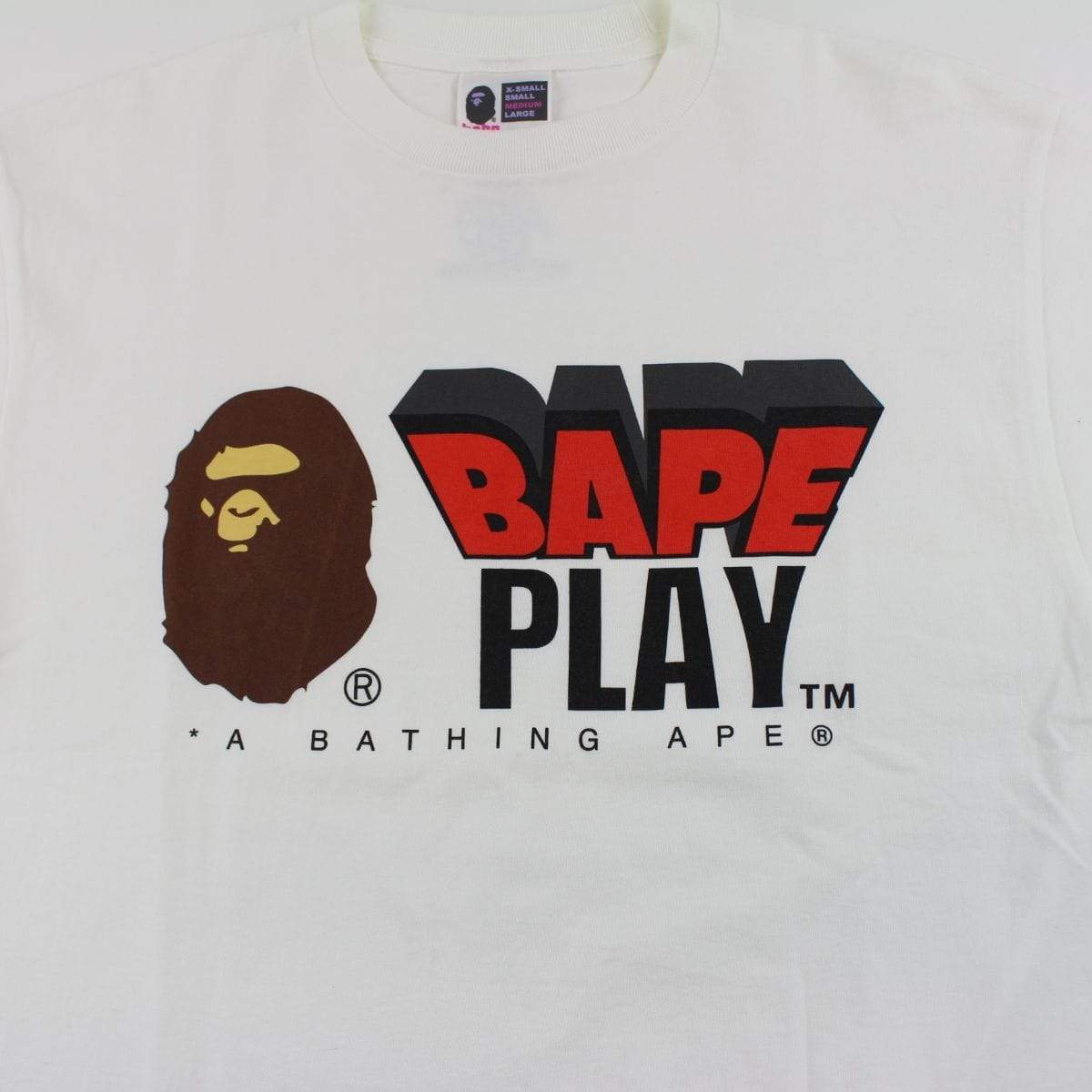 Bape Play Logo Tee White - SaruGeneral