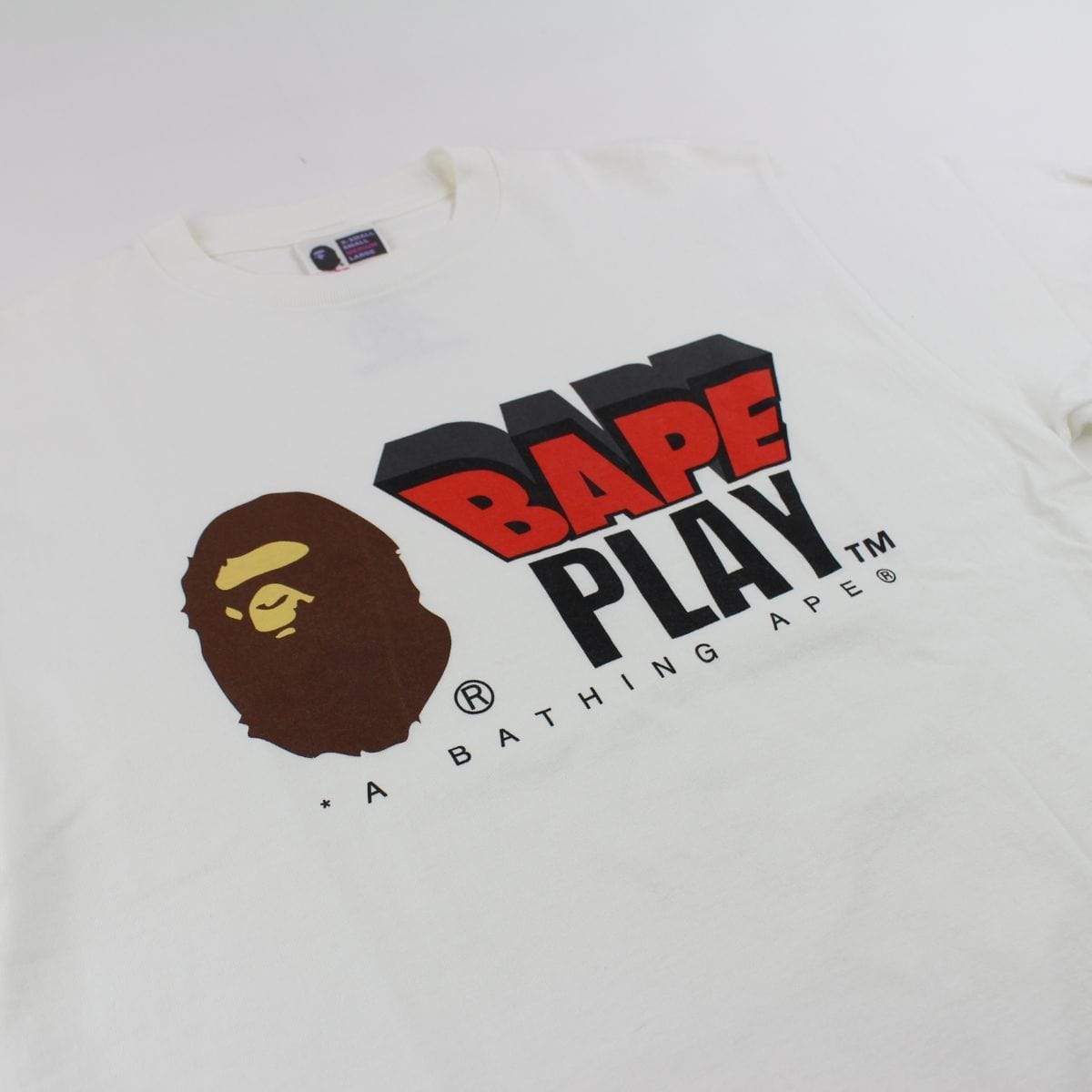 Bape Play Logo Tee White - SaruGeneral