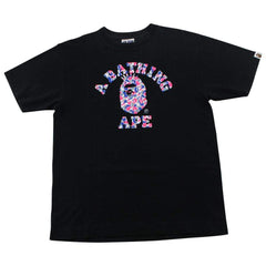 T-shirt Bape rose bleu gris ABC Camo NYC College Logo noir