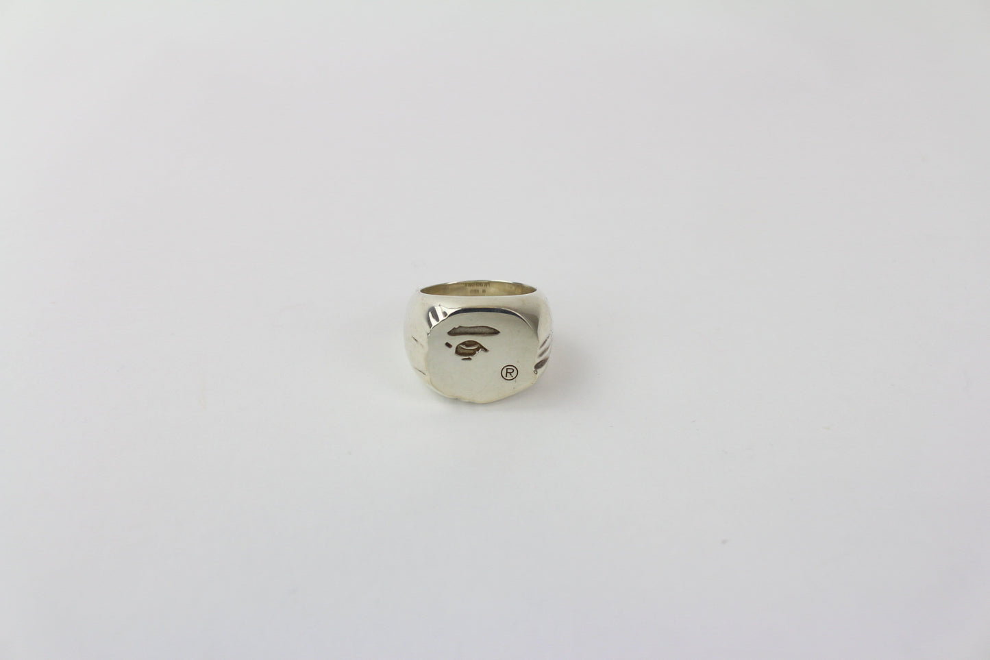 bape original 925 silver big ape logo ring - SaruGeneral