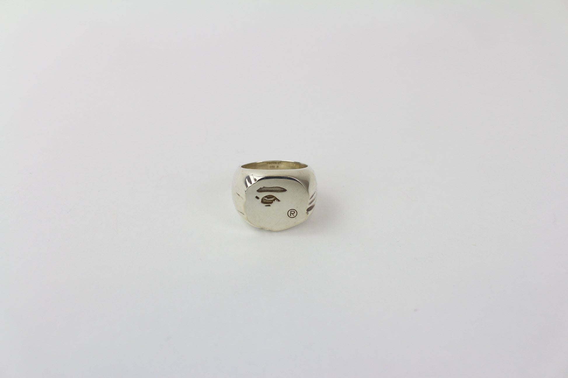 bape original 925 silver big ape logo ring - SaruGeneral