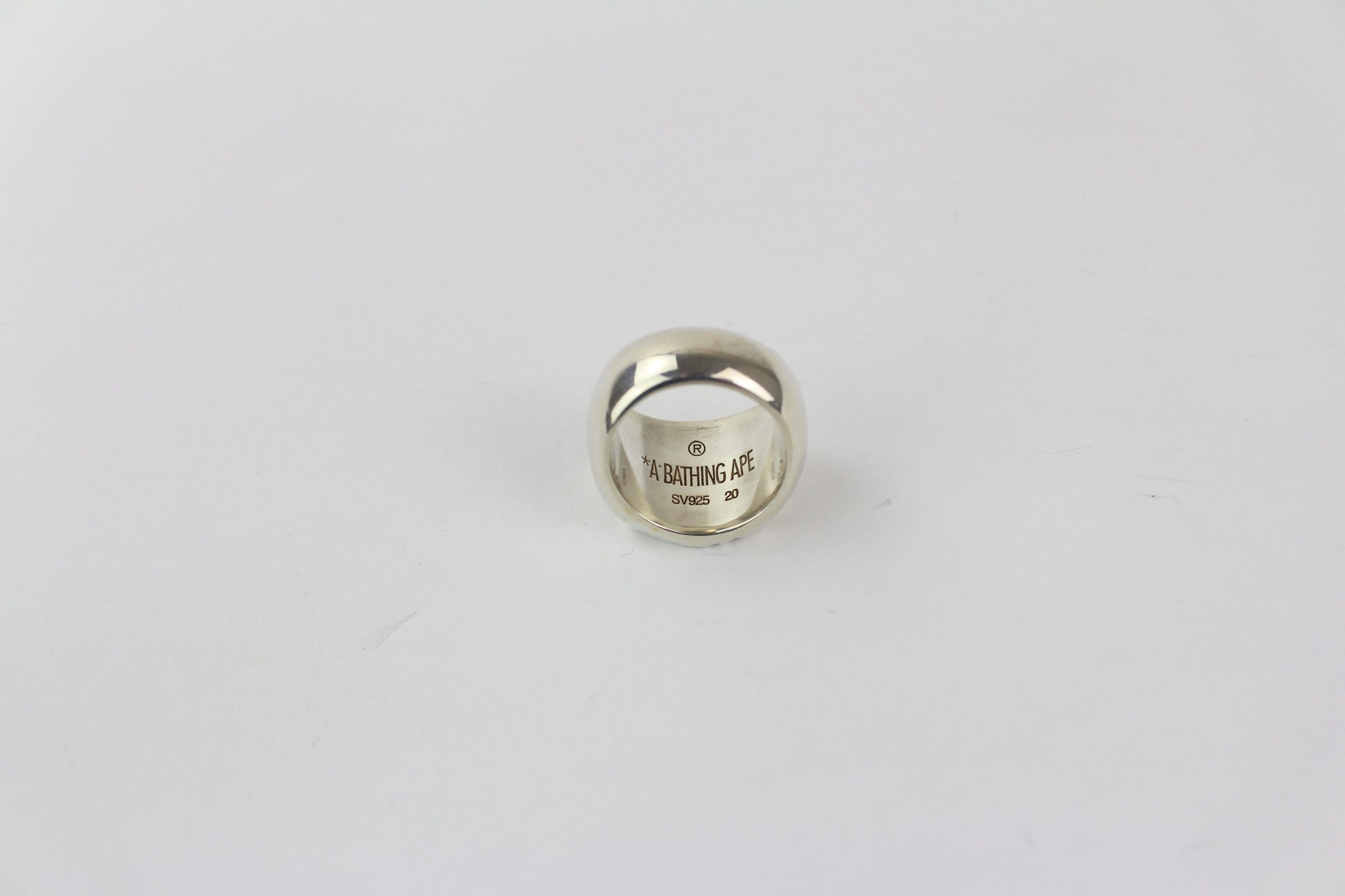 bape original 925 silver big ape logo ring - SaruGeneral