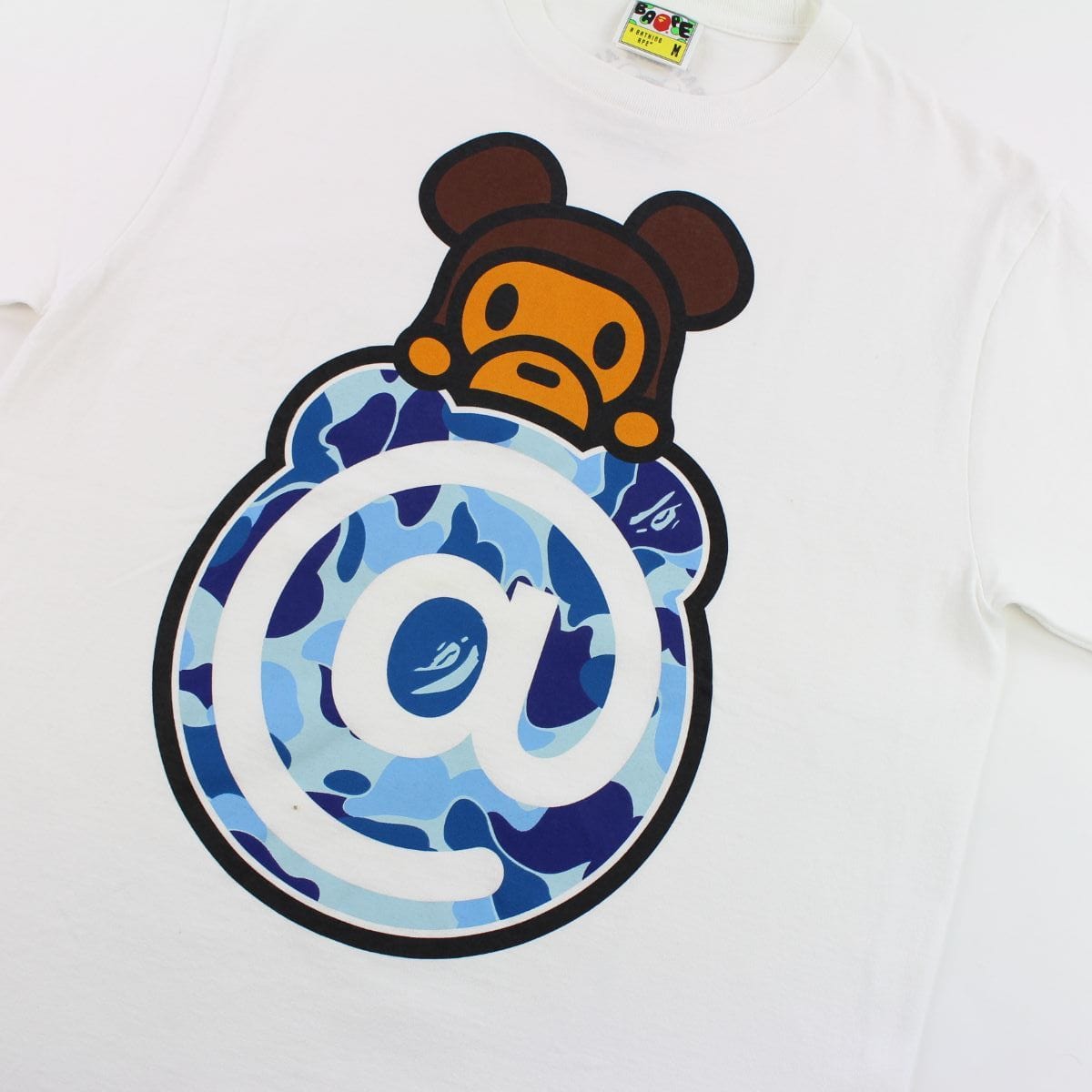 bape x bearbrick blue camo milo tee - SaruGeneral