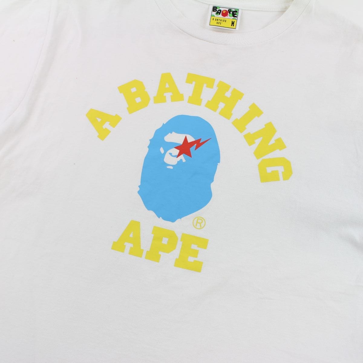 bape yellow blue bapesta college logo - SaruGeneral