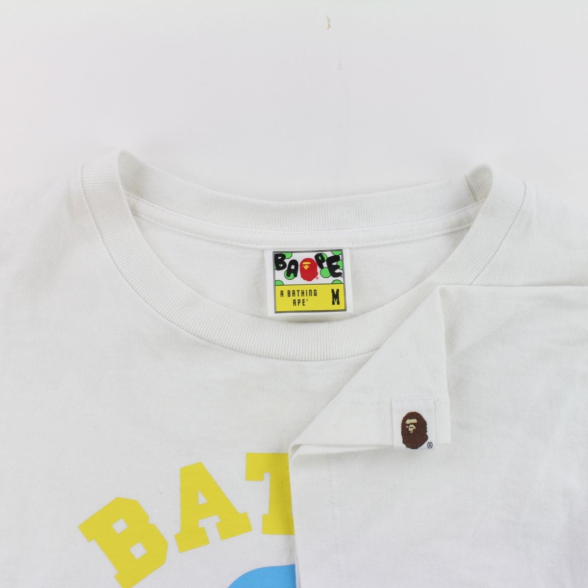 bape yellow blue bapesta college logo - SaruGeneral