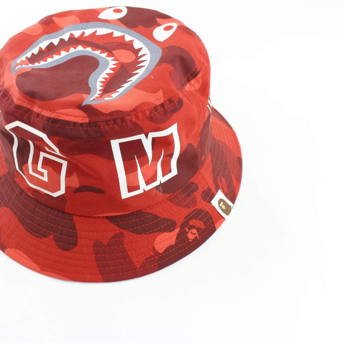 Bape Shark Face Bucket Hat Red Camo - SaruGeneral