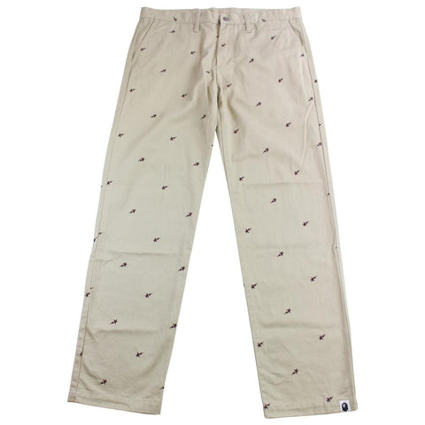 Bape Allover Bapesta Trousers Tan