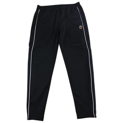 Pantalon de jogging Bape à rayures latérales et logo tête de mort, noir