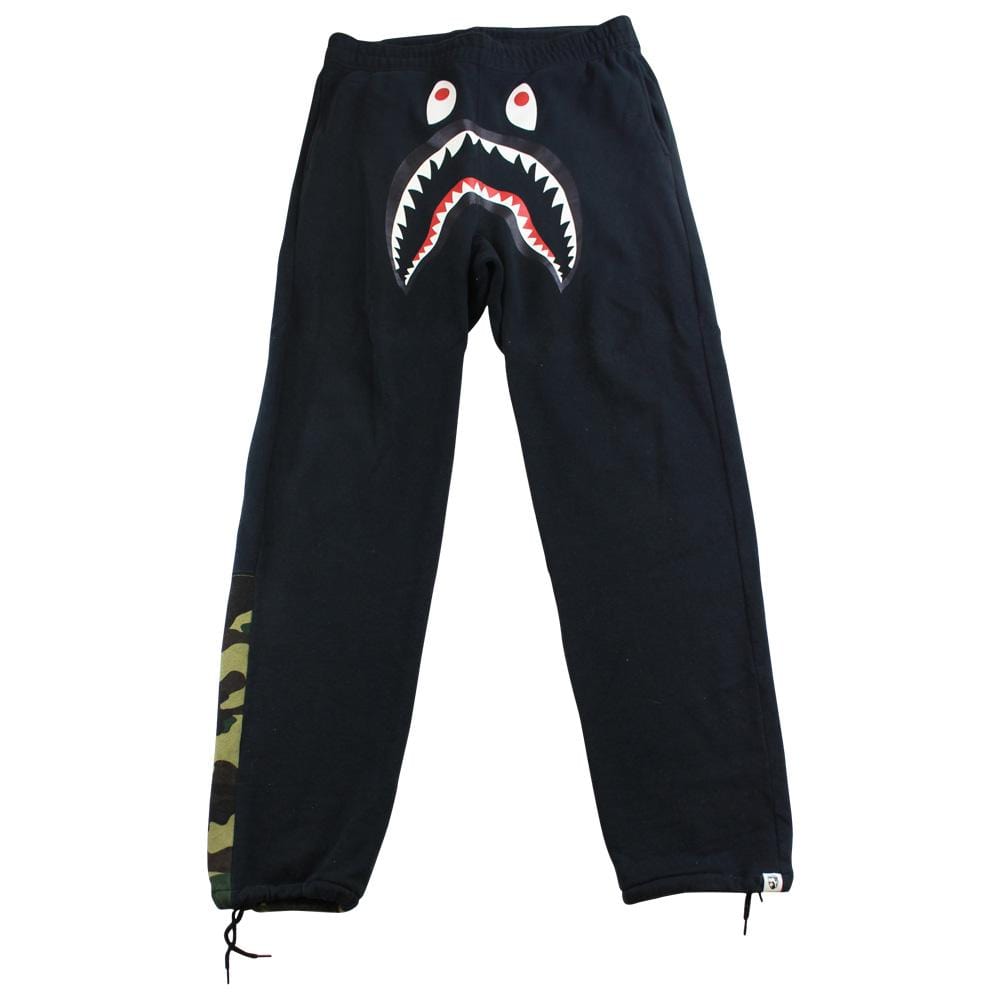 Bape green camo Shark Face WGM Joggers Black - SaruGeneral