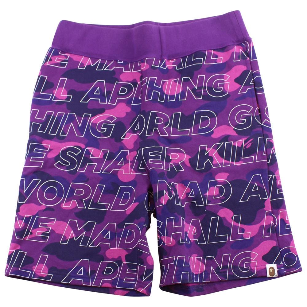 Bape A.S.N.K.A Purple Camo Shorts - SaruGeneral