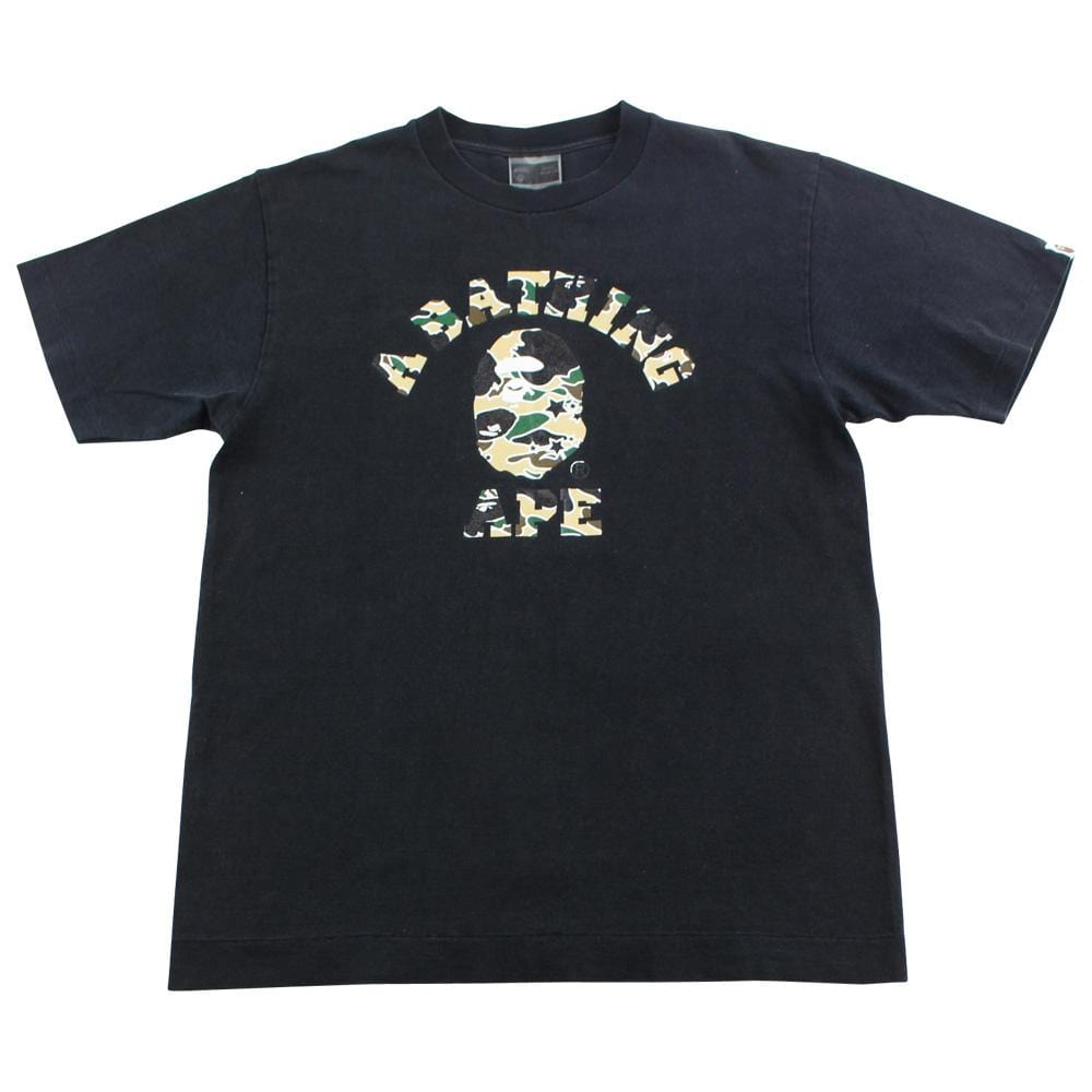 Bape 1st Yellow Psyche Camo College Logo Tee Black - SaruGeneral