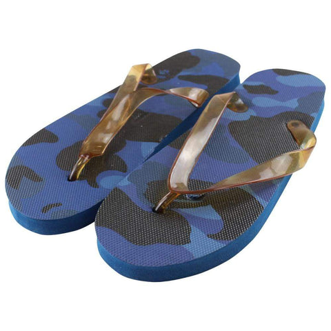 Claquettes Bape Bleu Camo