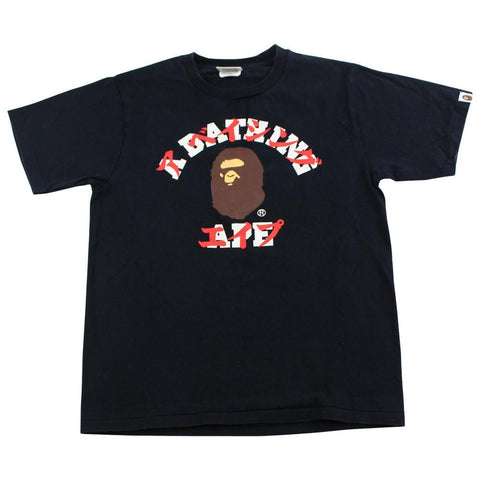 Bape Katana College Logo Tee Black