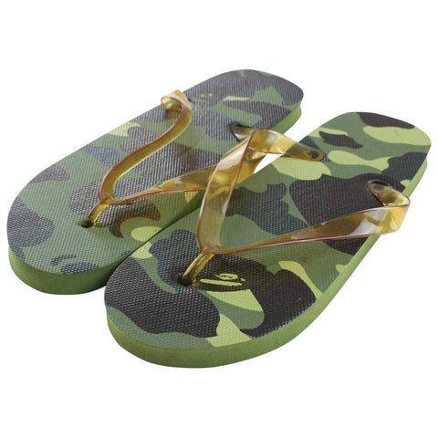 Claquettes Bape camouflage vert