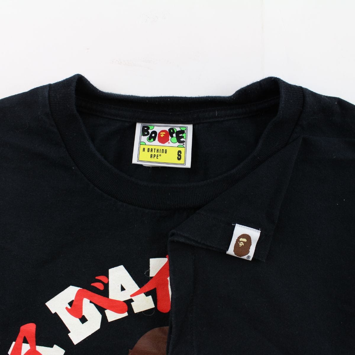 Bape Katana College Logo Tee Black - SaruGeneral