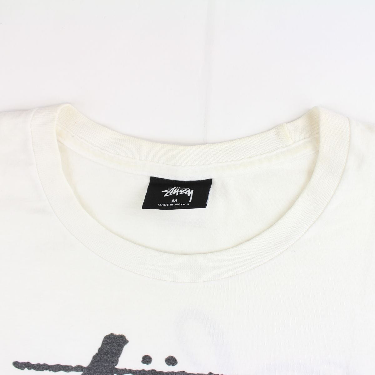 stussy original logo ls white - SaruGeneral