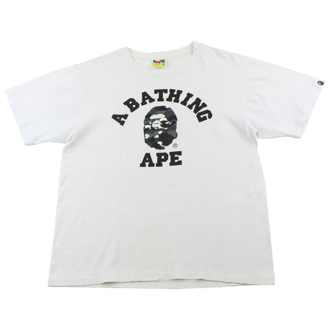 Bape City Camo College Logo Tee White