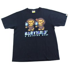 T-shirt Bape Baby Milo bleu camouflage Lollipop noir