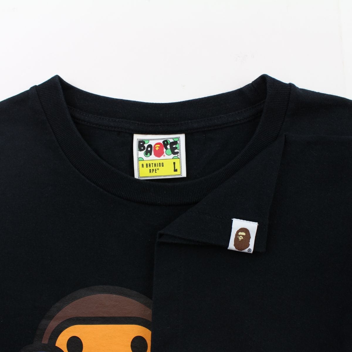 Bape Baby Milo Blue Camo Lollipop Tee Black - SaruGeneral